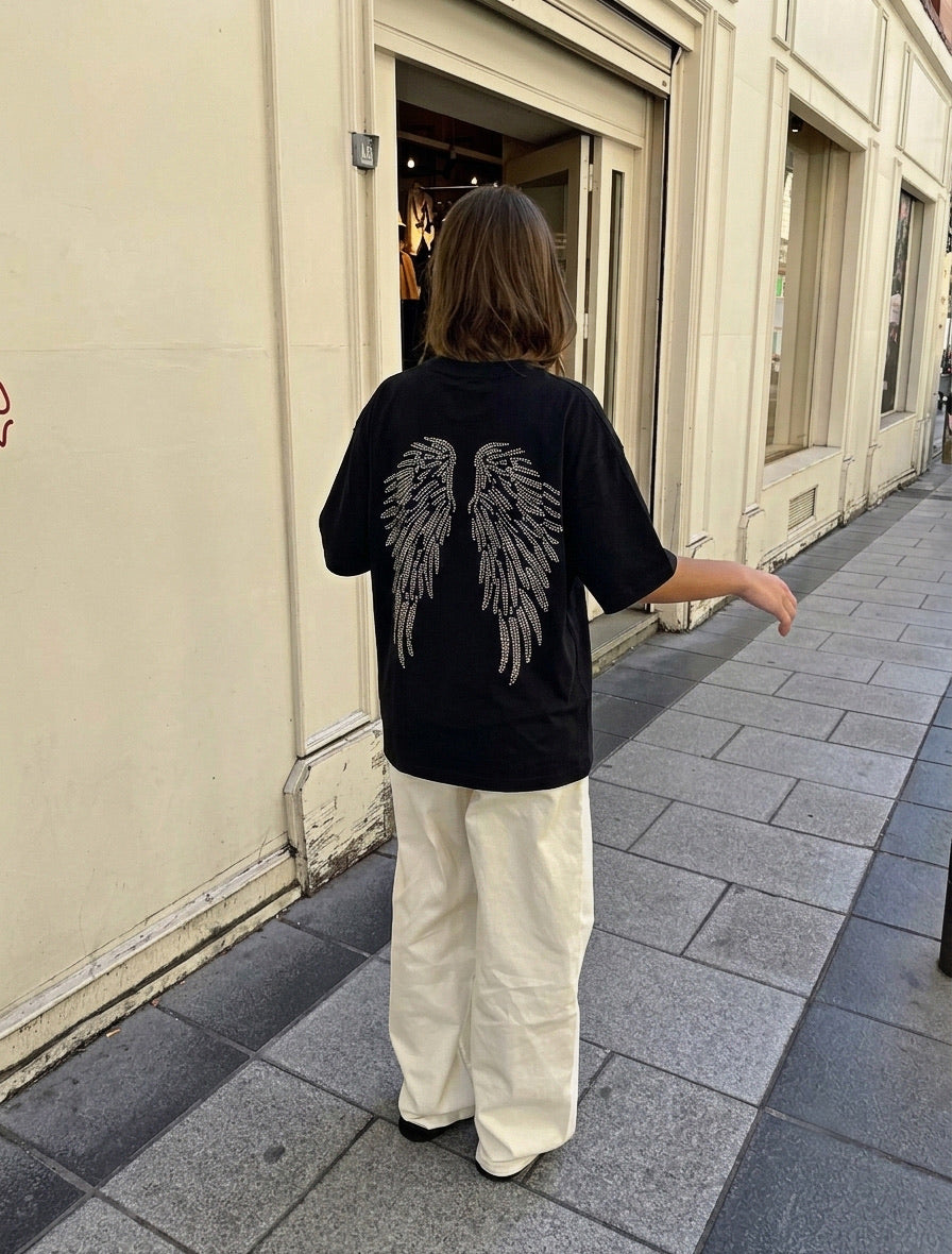 T-shirt angel noir